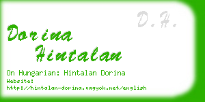 dorina hintalan business card